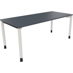 Neutralware 810041482 Schreibtisch 1800x800x680-820 4Fuß Rund ws/Lavagrau