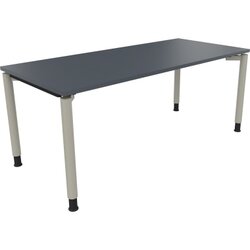 Neutralware 810041382 Schreibtisch 1800x800x680-820 4Fuß Rund si/Lavagrau