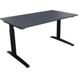 Neutralware 810023882 Schreibtisch 1400x800x650-850 Kufe Quadrat an/Lavagrau