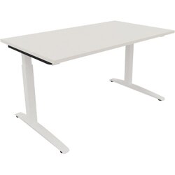 Neutralware 810024001 Schreibtisch 1400x800x650-850 Kufe Quadrat ws/Weiß