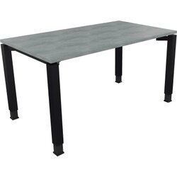 Neutralware 810031083 Schreibtisch 1400x800x680-820 4Fuß Quadrat an/Beton hell