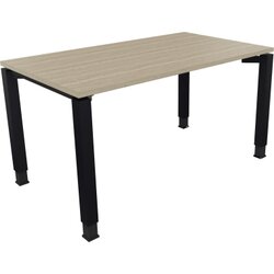 Neutralware 810031071 Schreibtisch 1400x800x680-820 4Fuß Quadrat an/Eiche Natur
