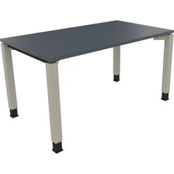 Neutralware 810031182 Schreibtisch 1400x800x680-820 4Fuß Quadrat si/Lavagrau