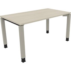 Neutralware 810031172 Schreibtisch 1400x800x680-820 4Fuß Quadrat si/Akazie hell
