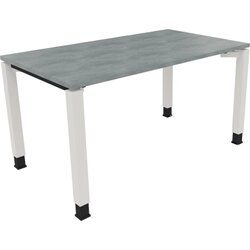 Neutralware 810031283 Schreibtisch 1400x800x680-820 4Fuß Quadrat ws/Beton hell
