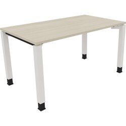 Neutralware 810031272 Schreibtisch 1400x800x680-820 4Fuß Quadrat ws/Akazie hell