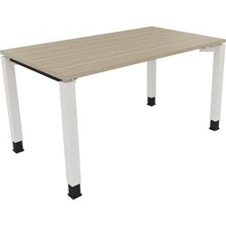 Neutralware 810031271 Schreibtisch 1400x800x680-820 4Fuß Quadrat ws/Eiche Natur