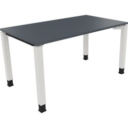Neutralware 810031282 Schreibtisch 1400x800x680-820 4Fuß Quadrat ws/Lavagrau