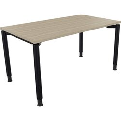 Neutralware 810038271 Schreibtisch 1400x800x680-820 4Fuß Rund an/Eiche Natur