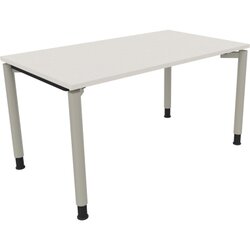 Neutralware 810038301 Schreibtisch 1400x800x680-820 4Fuß Rund si/Weiß