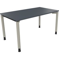 Neutralware 810038382 Schreibtisch 1400x800x680-820 4Fuß Rund si/Lavagrau