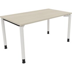 Neutralware 810038472 Schreibtisch 1400x800x680-820 4Fuß Rund ws/Akazie hell