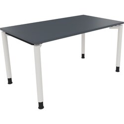 Neutralware 810038482 Schreibtisch 1400x800x680-820 4Fuß Rund ws/Lavagrau