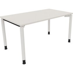 Neutralware 810038401 Schreibtisch 1400x800x680-820 4Fuß Rund ws/Weiß