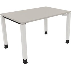 Neutralware 810029781 Schreibtisch 1200x800x680-820 4Fuß Quadrat ws/Lichtgrau