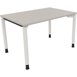 Neutralware 810036981 Schreibtisch 1200x800x680-820 4Fuß Rund ws/Lichtgrau