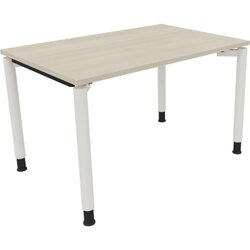 Neutralware 810036972 Schreibtisch 1200x800x680-820 4Fuß Rund ws/Akazie hell