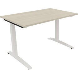Neutralware 810022572 Schreibtisch 1200x800x650-850 Kufe Quadrat ws/Akazie hell