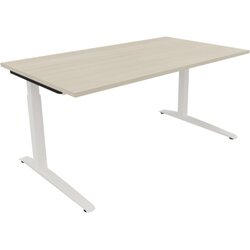 Neutralware 810025572 Schreibtisch 1600x900x650-850 Kufe Quadrat ws/Akazie hell