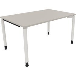 Neutralware 810038781 Schreibtisch 1400x900x680-820 4Fuß Rund ws/Lichtgrau