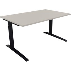 Neutralware 810024181 Schreibtisch 1400x900x650-850 Kufe Quadrat an/Lichtgrau