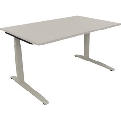 Neutralware 810024281 Schreibtisch 1400x900x650-850 Kufe Quadrat si/Lichtgrau