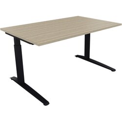 Neutralware 810024171 Schreibtisch 1400x900x650-850 Kufe Quadrat an/Eiche Natur