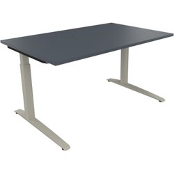Neutralware 810024282 Schreibtisch 1400x900x650-850 Kufe Quadrat si/Lavagrau