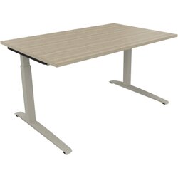 Neutralware 810024271 Schreibtisch 1400x900x650-850 Kufe Quadrat si/Eiche Natur
