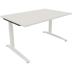 Neutralware 810024301 Schreibtisch 1400x900x650-850 Kufe Quadrat ws/Weiß