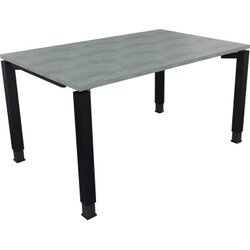 Neutralware 810031383 Schreibtisch 1400x900x680-820 4Fuß Quadrat an/Beton hell