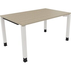 Neutralware 810031571 Schreibtisch 1400x900x680-820 4Fuß Quadrat ws/Eiche Natur