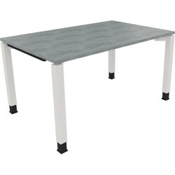 Neutralware 810031583 Schreibtisch 1400x900x680-820 4Fuß Quadrat ws/Beton hell