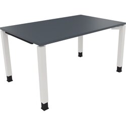 Neutralware 810031582 Schreibtisch 1400x900x680-820 4Fuß Quadrat ws/Lavagrau
