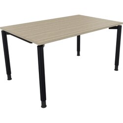 Neutralware 810038571 Schreibtisch 1400x900x680-820 4Fuß Rund an/Eiche Natur