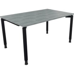 Neutralware 810038583 Schreibtisch 1400x900x680-820 4Fuß Rund an/Beton hell