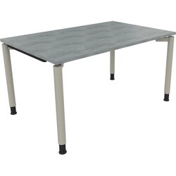 Neutralware 810038683 Schreibtisch 1400x900x680-820 4Fuß Rund si/Beton hell
