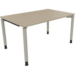 Neutralware 810038671 Schreibtisch 1400x900x680-820 4Fuß Rund si/Eiche Natur