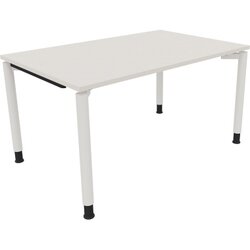 Neutralware 810038701 Schreibtisch 1400x900x680-820 4Fuß Rund ws/Weiß