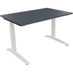Neutralware 810022582 Schreibtisch 1200x800x650-850 Kufe Quadrat ws/Lavagrau