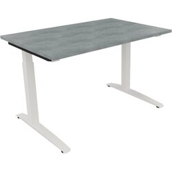 Neutralware 810022583 Schreibtisch 1200x800x650-850 Kufe Quadrat ws/Beton hell