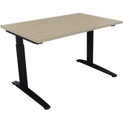 Neutralware 810022371 Schreibtisch 1200x800x650-850 Kufe Quadrat an/Eiche Natur