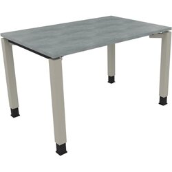 Neutralware 810029683 Schreibtisch 1200x800x680-820 4Fuß Quadrat si/Beton hell