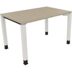Neutralware 810029771 Schreibtisch 1200x800x680-820 4Fuß Quadrat ws/Eiche Natur