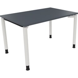 Neutralware 810036982 Schreibtisch 1200x800x680-820 4Fuß Rund ws/Lavagrau