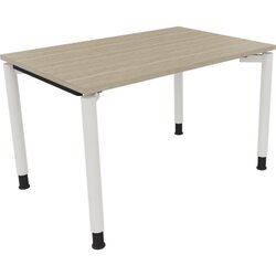 Neutralware 810036971 Schreibtisch 1200x800x680-820 4Fuß Rund ws/Eiche Natur
