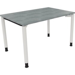 Neutralware 810036983 Schreibtisch 1200x800x680-820 4Fuß Rund ws/Beton hell