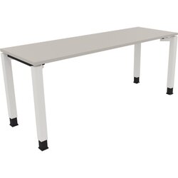 Neutralware 810033381 Schreibtisch 1800x600x680-820 4Fuß Quadrat ws/Lichtgrau