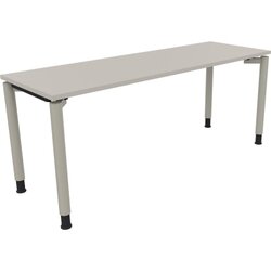 Neutralware 810040781 Schreibtisch 1800x600x680-820 4Fuß Rund si/Lichtgrau