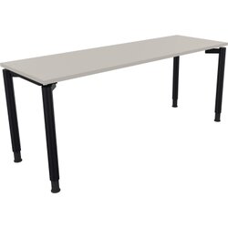 Neutralware 810040681 Schreibtisch 1800x600x680-820 4Fuß Rund an/Lichtgrau